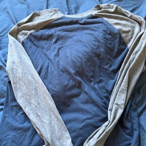 George Navy and Gray Long Sleeve Shirt